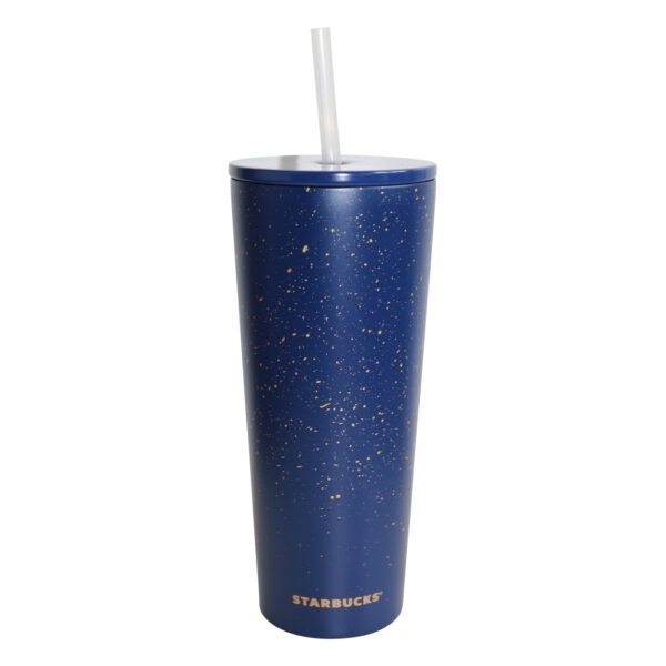 Starbucks 50th Anniversary Collection Cold Cup Gold Star Blue Night Kaltgetränkebecher Edelstahl wiederverwendbar