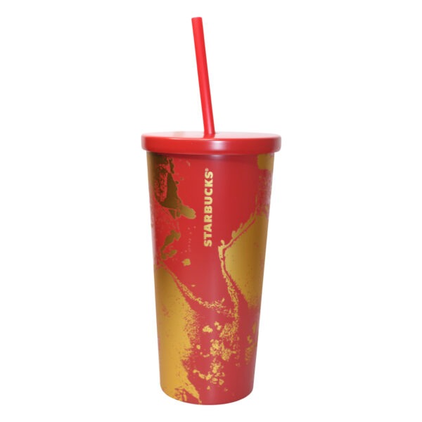 Starbucks Winter Gold Edition Cold Cup Edelstahl Becher