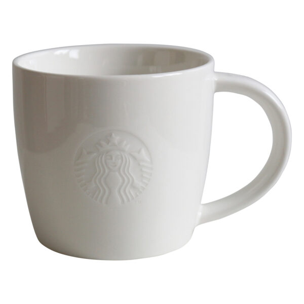 Starbucks Kaffeetasse weiss Tall 12oz Coffee Mug Fore Here Serie