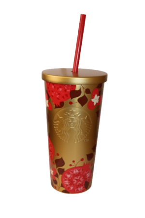 Starbucks Gold Cold Cup Edelstahl Becher wiederverwendbar